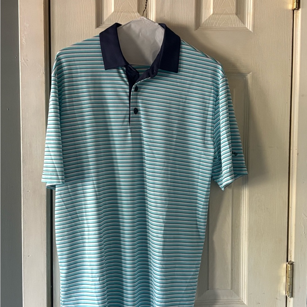 Callaway Men's Polo Shirt - Light Blue and Navy